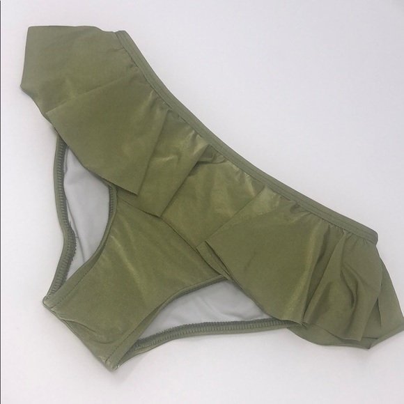 NWT One Shoulder Ruffled Bikini.  Size 12. - Picture 4 of 6